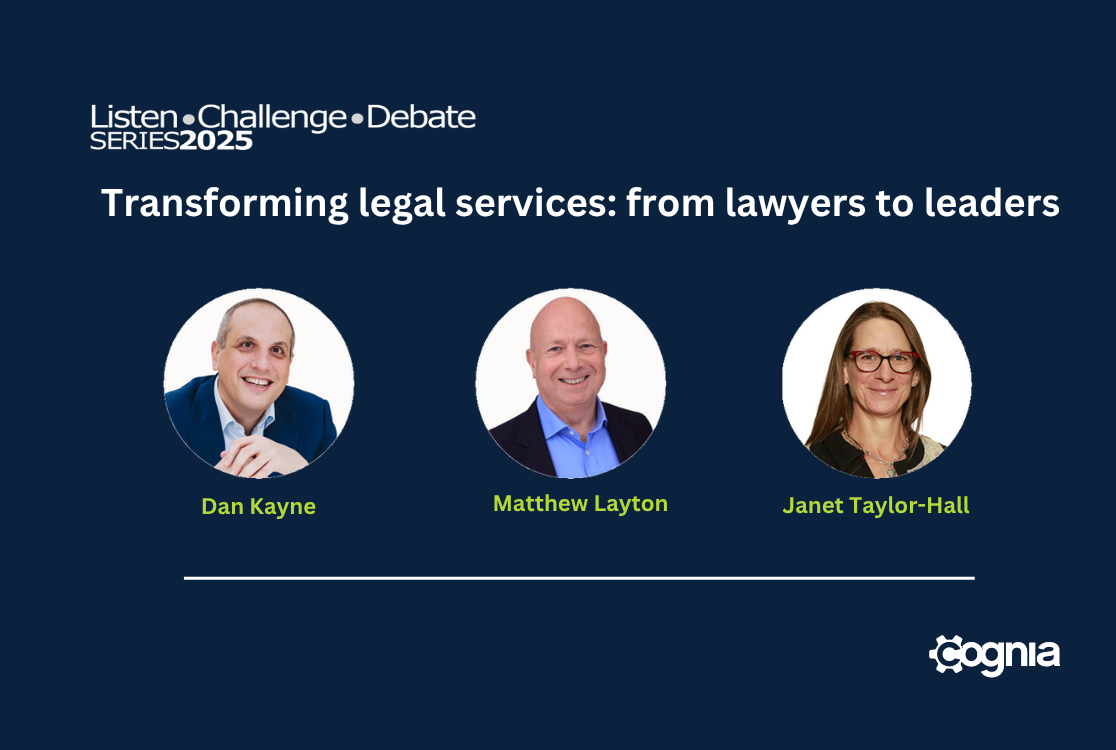 Matthew Layton Listen Challenge Debate: Transforming legal services: from lawyers to ...